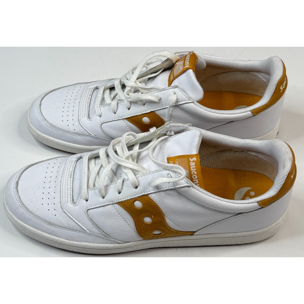 Saucony Jazz Court S70555-7 Men Yellow & White Casual Gym Shoes Size 14